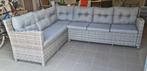 Hoeklounge en stoel met voetenbankje, Tuin en Terras, Ophalen, 6 zitplaatsen, Zo goed als nieuw, Loungeset