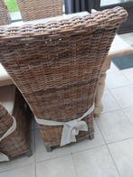 6 rieten stoelen met zitkussen, Enlèvement