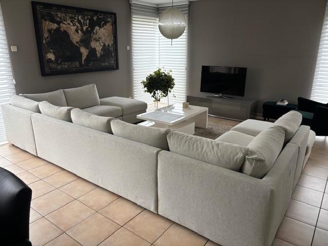 hoeksalon met chaise longe, Ikea Vimle, beige, 9 zitplaatsen, Huis en Inrichting, Zetels | Complete zithoeken, Gebruikt, Stof