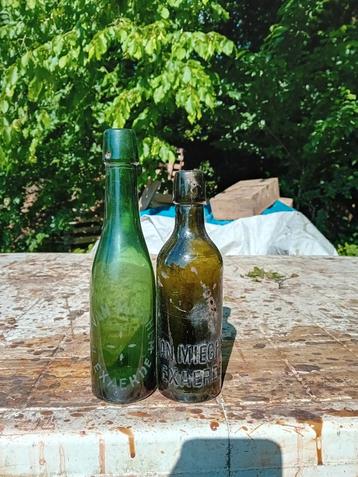 Oude vintage bierflessen brouwerij Van Mieghem Eksaarde beschikbaar voor biedingen