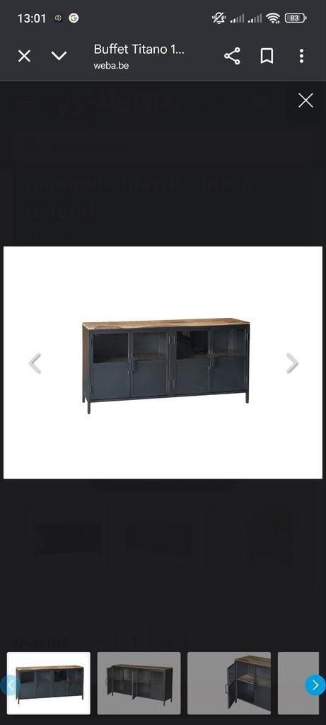 Vente buffet/dressoir salle à manger weba, Maison & Meubles, Armoires | Buffets, Comme neuf, Enlèvement