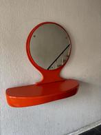 Oranje kaptafel met spiegel, vintage, Ophalen, Zo goed als nieuw