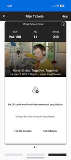 2xseats aan podium Harry Styles Amsterdam opening night 16/5, Tickets en Kaartjes, Twee personen, Mei
