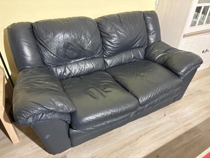 Salon, Huis en Inrichting, Zetels | Zetels, Gebruikt, Rechte bank, Overige maten, 200 tot 250 cm, 75 tot 100 cm, Overige materialen