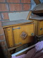 2 nachtkastjes + lage commode, Huis en Inrichting, Ophalen, Gebruikt, Hout