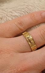 14 karaat gouden ring religieus kruis, Handtassen en Accessoires, Ringen, Goud, Goud, Ophalen of Verzenden