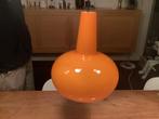 Oranje vintage hanglamp glas jaren 70 80, Huis en Inrichting, Lampen | Hanglampen, Ophalen of Verzenden, Gebruikt, Glas