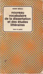 Nouveau vocabulaire de la dissertation et études littéraires, Henri Bénac, Utilisé, Enlèvement ou Envoi