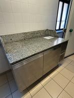Inox werktafel met frigo’s en marmeren blad! Moet weg !, Zakelijke goederen, Ophalen, Gebruikt, Meubilair
