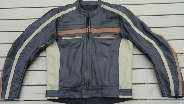 Veste blouson moto cuir véritable taille 54, Motoren, Kleding | Motorkleding, Jas | leer, Heren, Tweedehands, Ophalen