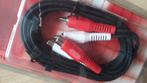 cinch verlengkabel 2,5 meter 2xRCA plug male to female, Audio, Tv en Foto, Audiokabels en Televisiekabels, Ophalen of Verzenden