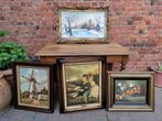 Kunst Antiek vintage schilderij op doek, Ophalen