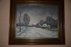 Schilderij winterlandschap, Ophalen