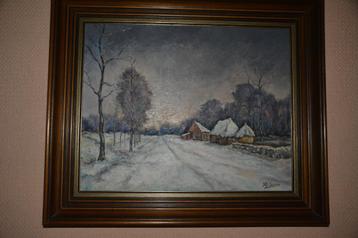 Schilderij winterlandschap beschikbaar voor biedingen