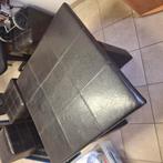 Tafel met 4 poef,s   soort leder, Ophalen, Vierkant, Leer, 75 tot 100 cm