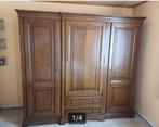 Massief eiken kleerkast en commode, Huis en Inrichting, Kasten | Kleerkasten, Ophalen, Gebruikt, Eikenhout, Met hangruimte
