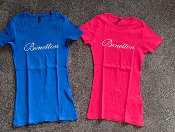 2 T-shirts Benetton maat XSmall beschikbaar voor biedingen