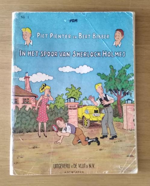 Piet Pienter 1,In het spoor van Sherlock Holmes 4e druk 1957, Boeken, Stripverhalen, Gelezen, Eén stripboek, Ophalen of Verzenden