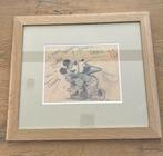 Tekening Mickey en Minnie Mouse inclusief kader, Ophalen, Minder dan 50 cm, Tekening, Nieuw