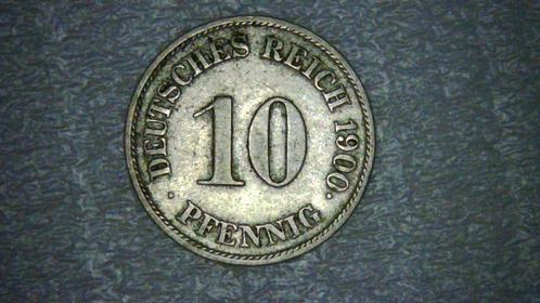 10 pfennig 1900 J - Wilhelm II, Duitsland, Postzegels en Munten, Munten | Europa | Niet-Euromunten, Duitsland, Ophalen of Verzenden
