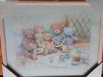 Houten kader met berenfamilie, Moins de 50 cm, Comme neuf, Enlèvement, 50 à 75 cm