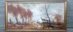 Huile sur toile paysage signe Émile lammers, Antiek en Kunst, Kunst | Schilderijen | Klassiek, Ophalen