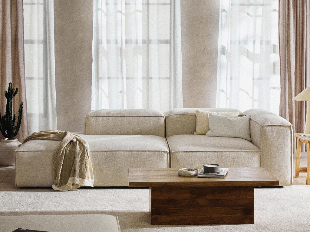 Nieuwe modulaire linnenbank, Ophalen, 250 tot 300 cm, 100 tot 125 cm, Zo goed als nieuw