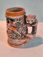 Keramische bierpul met vossensteel, Antiek en Kunst, Ophalen of Verzenden