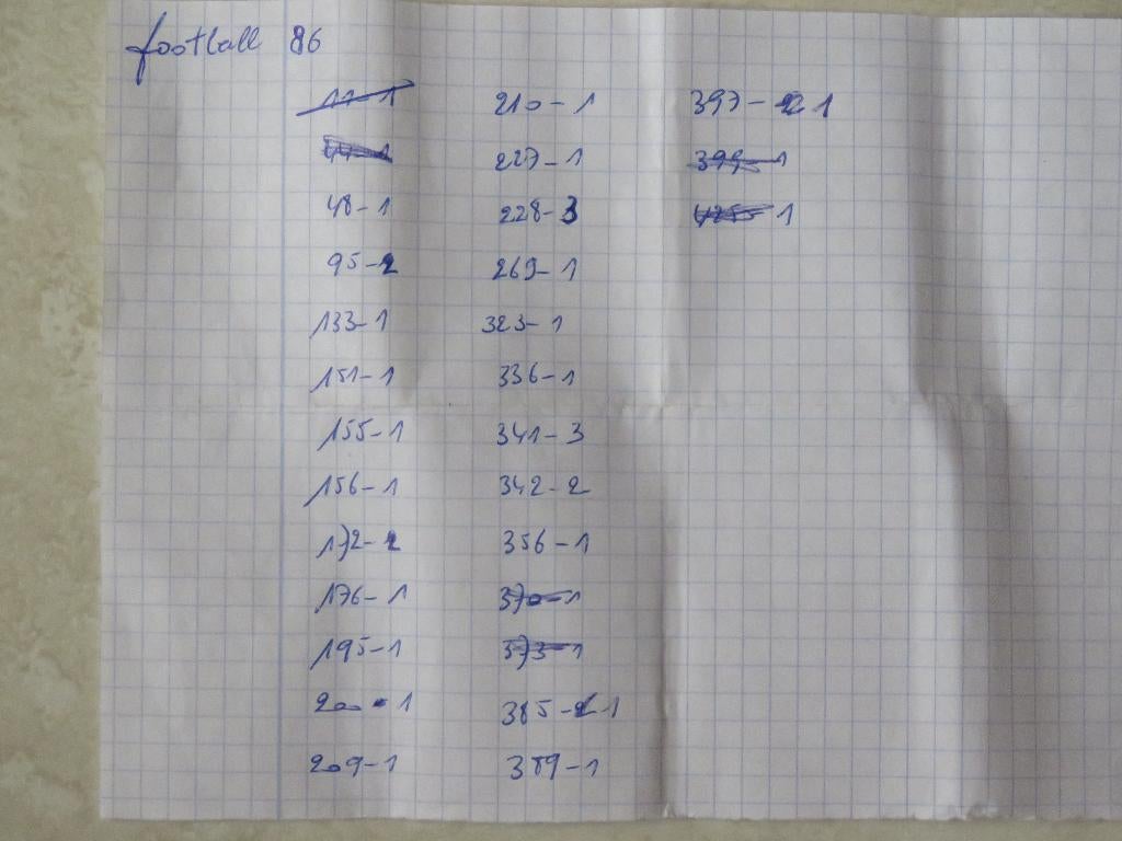 PANINI - AUTOCOLLANTS DE FOOTBALL 86, Enlèvement ou Envoi, Utilisé, Plusieurs autocollants