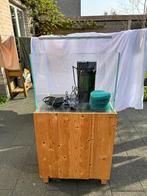 Aquarium + Toebehoren, Ophalen, Zo goed als nieuw, Gevuld zoetwateraquarium