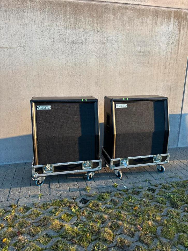2x 412 slanted gitaar cabs - Gebruikt door de band Testament, Muziek en Instrumenten, Versterkers | Bas en Gitaar, Zo goed als nieuw