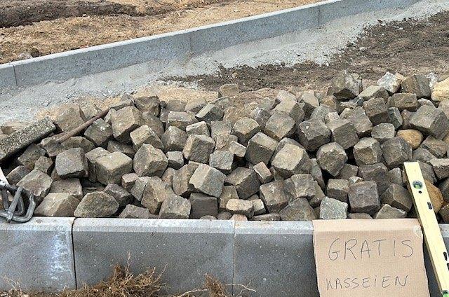 Kasseien  gratis +- 5m², Ophalen, Gebruikt, Overige typen, Natuursteen