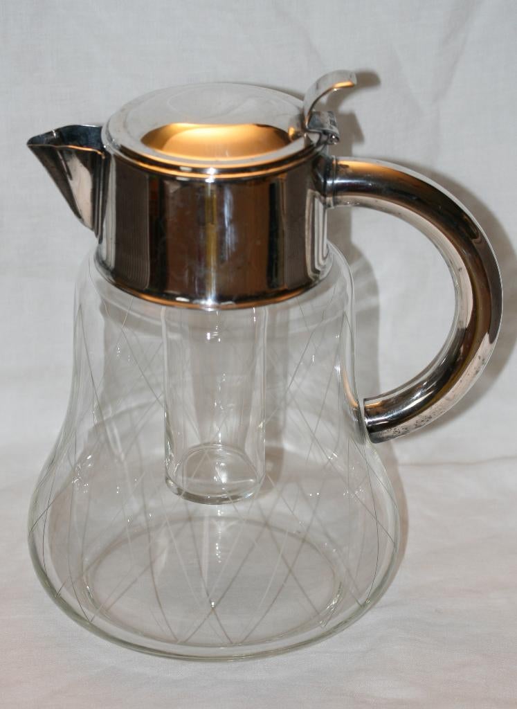 Verzilverde karaf met extra ijsstaaf, Ophalen of Verzenden