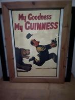 Poster Guinness vintage dans un cadre en bois 62x83 cm, Publicité, Rectangulaire vertical, Avec cadre, A1 jusqu'à A3