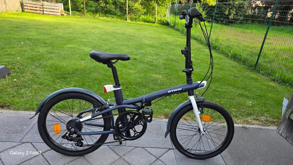 Btwin vouwfiets, Gebruikt, Velgrem, Versnellingen, Totaal opvouwbaar