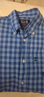 Hemd River Woods blauw geruit. Size: Large, Ophalen, Blauw, Zo goed als nieuw, Halswijdte 41/42 (L)