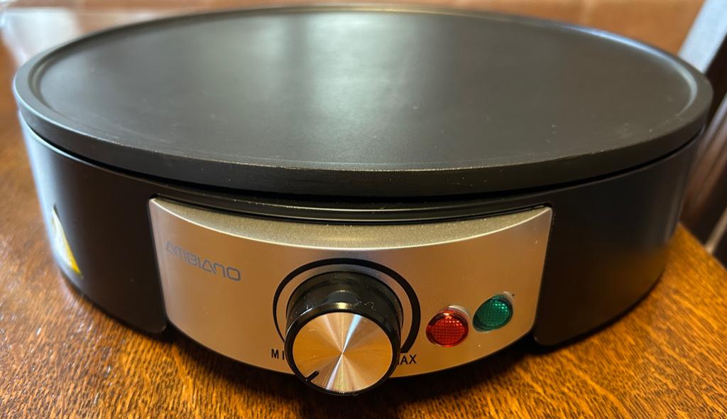 Crêpemaker Ambiano- 1330 Watt- als nieuw, Ophalen of Verzenden, Zo goed als nieuw