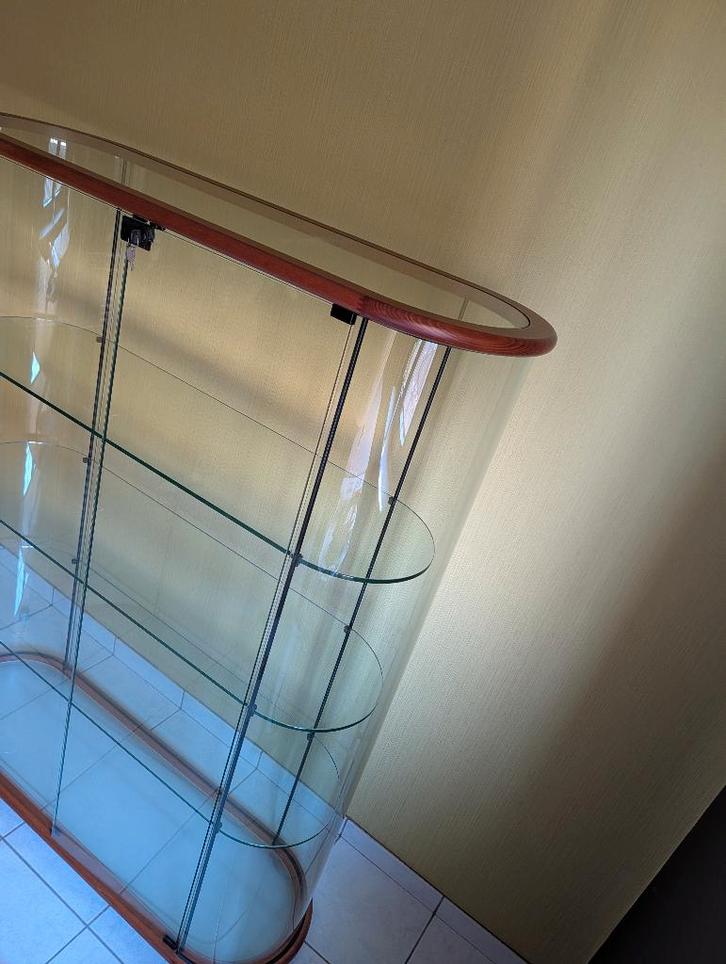 Glazen vitrine kast 120 x 152 x 40 b x h x d, Huis en Inrichting, Kasten | Kleerkasten, Zo goed als nieuw, 150 tot 200 cm, 100 tot 150 cm