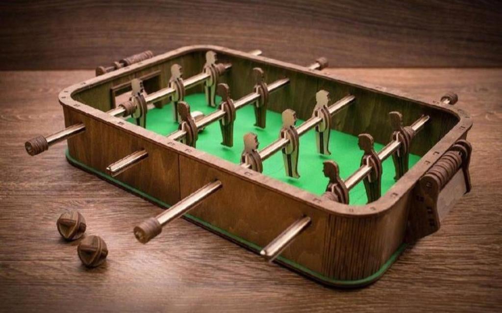 Houten tafelvoetbal 3D, Ophalen