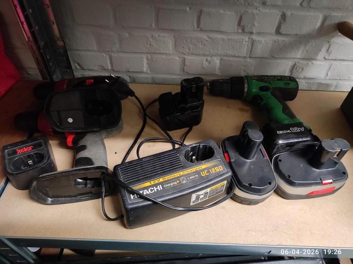 Machines à vis Skil et Hitachi 3x, Bricolage & Construction, Outillage | Foreuses, Utilisé, Foreuse et Perceuse, Vitesse variable