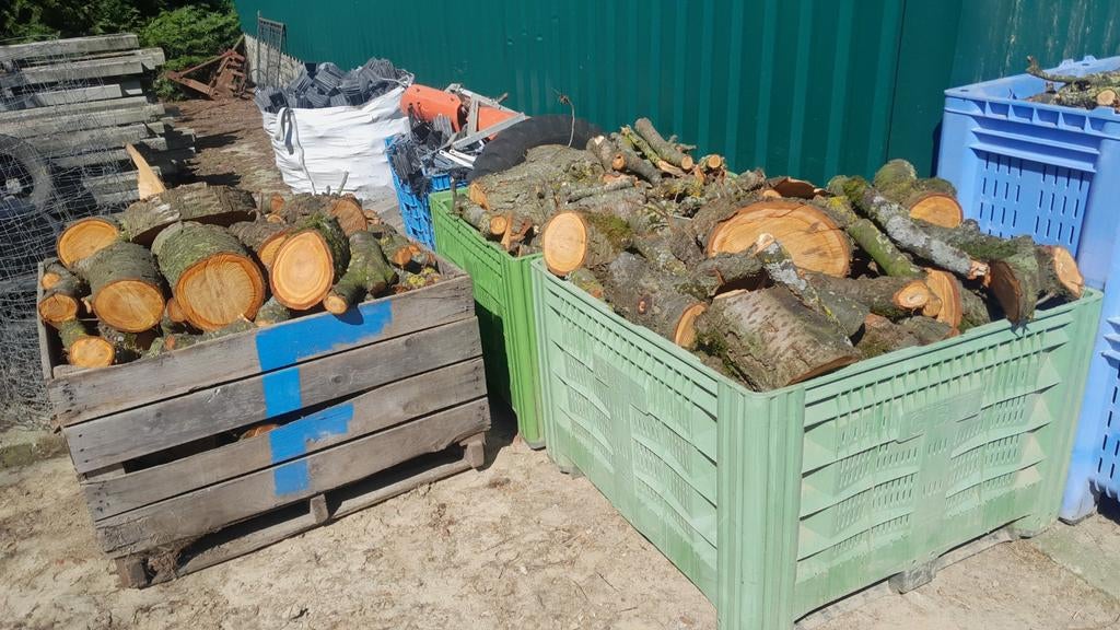 4 overvolle paloksen brandhout kers, Tuin en Terras, Brandhout, Ophalen