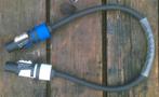 Spanningssnoer Powercon in-out circa 0,5 meter, Muziek en Instrumenten, Ophalen of Verzenden, Zo goed als nieuw, Apparatuur