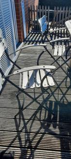 Tuinset teak tafel 220cm +6 comfortabele stoelen armleuning, Tuin en Terras, Ophalen, Gebruikt, 6 zitplaatsen, Tuinset