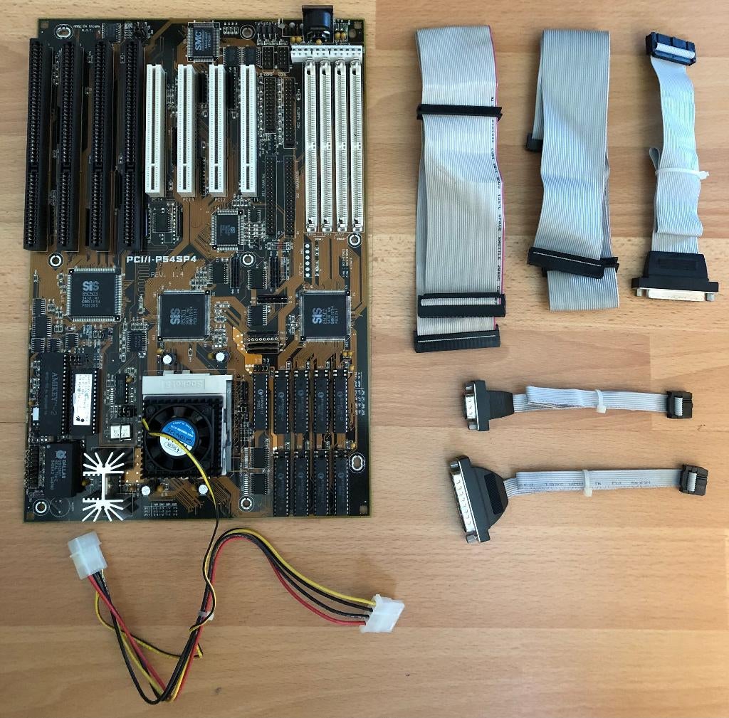 Moederbord26 Asus PCI/I-P54SP4 (Socket5) +P90MHz +Cooler, Computers en Software, Ophalen, Gebruikt, Socket5, Overige soorten