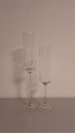 Vazen op voet/kaarsenhouder, Moins de 50 cm, Autres couleurs, Comme neuf, Verre