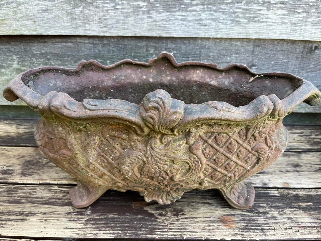 Gietijzeren jardinierre, Jardin & Terrasse, Vases de jardin, Enlèvement, Comme neuf