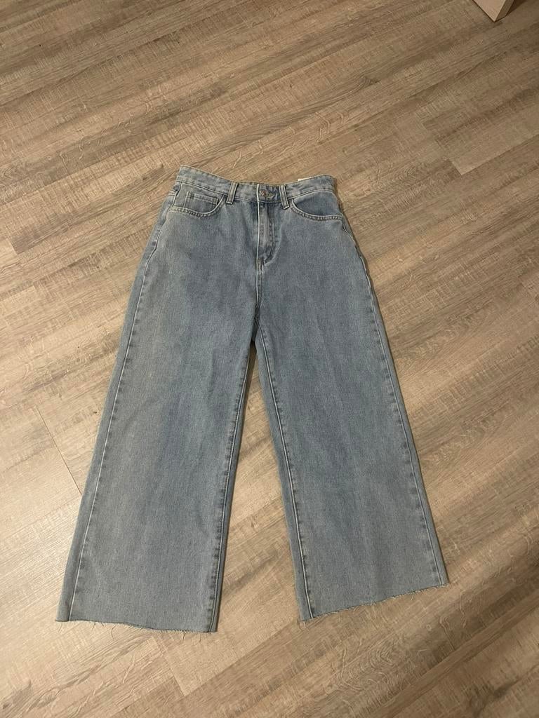 Jeans broek met print, Kleding | Dames, Spijkerbroeken en Jeans, Ophalen, Zo goed als nieuw