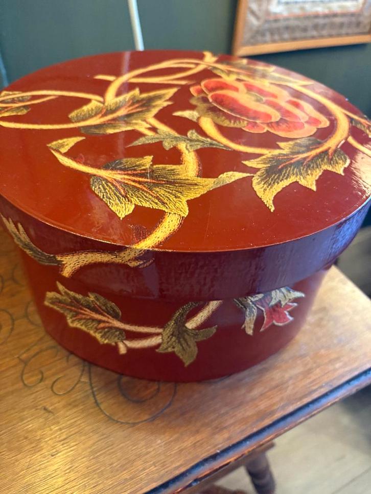 Antiek Chinese Houten Lakdoos / Juwelen of opbergdoos., Antiquités & Art, Antiquités | Accessoires de maison, Enlèvement ou Envoi