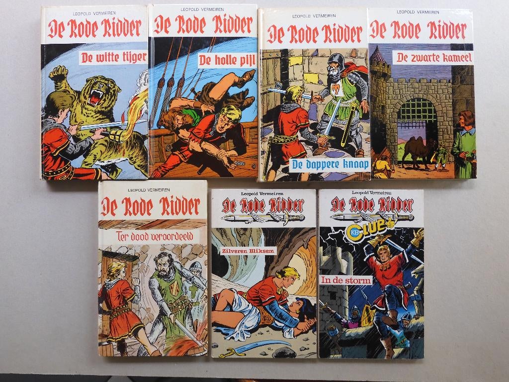 7 x De rode ridder 19-20-24-27-37 + extra Leopold Vermeiren, Leopold Vermeiren., Ophalen of Verzenden, Zo goed als nieuw, Fictie