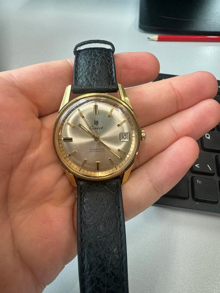 Montre LIP Genève Himalaya, Handtassen en Accessoires, Horloges | Heren, Zo goed als nieuw, Goud, Goud, Ophalen